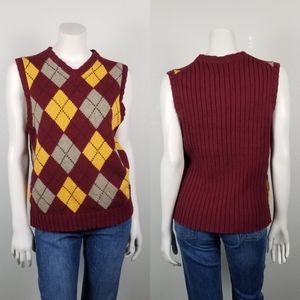 Vintage Y2K Abercrombie & Fitch Argyle Sweater Vest